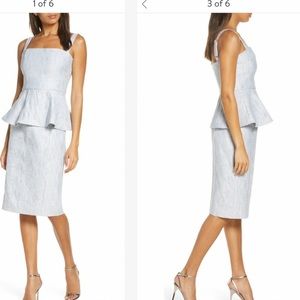 Black Halo Two-Piece Peplum Dress - Super Chic, Worn Once!